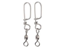 Conector de pesca de 100mm, aço inox, com snap de anzol