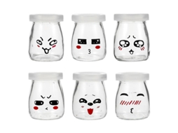 6Pcs Garrafas de Vidro de 100Ml ALLINLESS