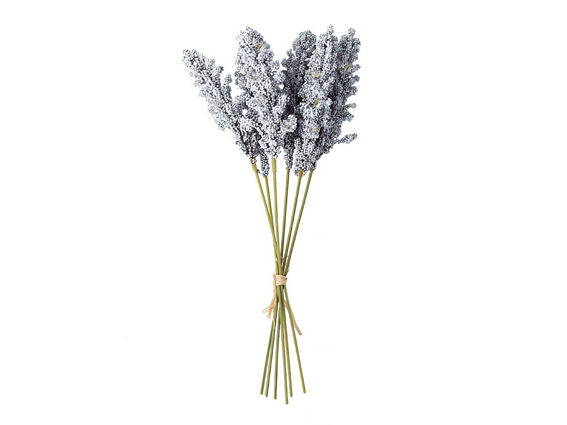 Buquês de Flores Artificiais Baunilha Espiga Azul Claro Decoração LAXISCREED