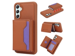 Capa De Celular Em Couro Com Compartimento Removível Para Cartões E Proteção Rfid Para Samsung Galaxy S23+
