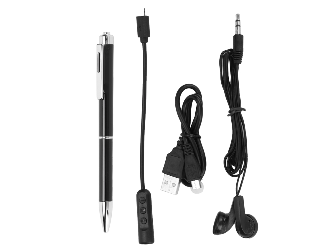 Aetheria caneta Gravadora de Voz 16gb com Cancelamento de Ruído e Reprodutor Mp3 Portátil