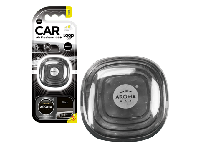 Ambientador de Carro AROMA CAR AC Loop Gel (Preto)
