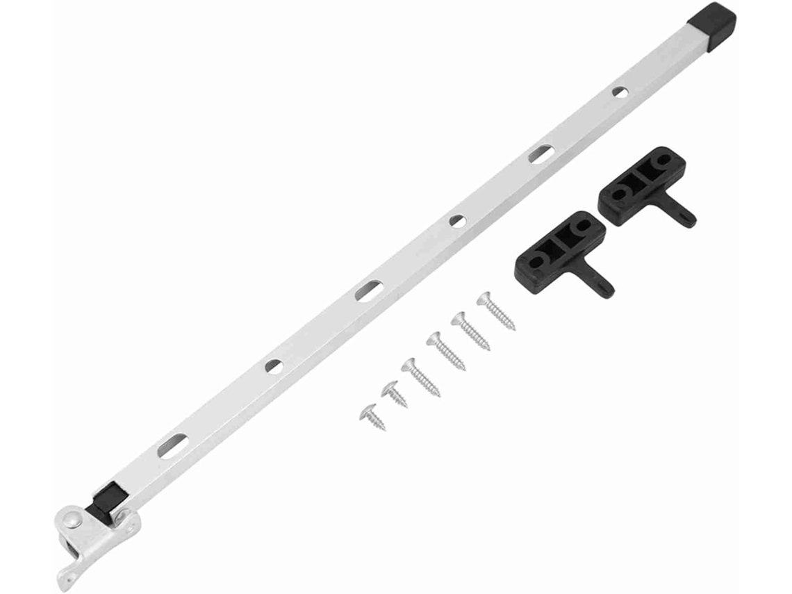 Kit De Suporte Manual Para Janela Estufa Em Alumínio Com Barra Abertura Ventilação Do Teto Inclui 1, 2 Pinos E 6 Porcas