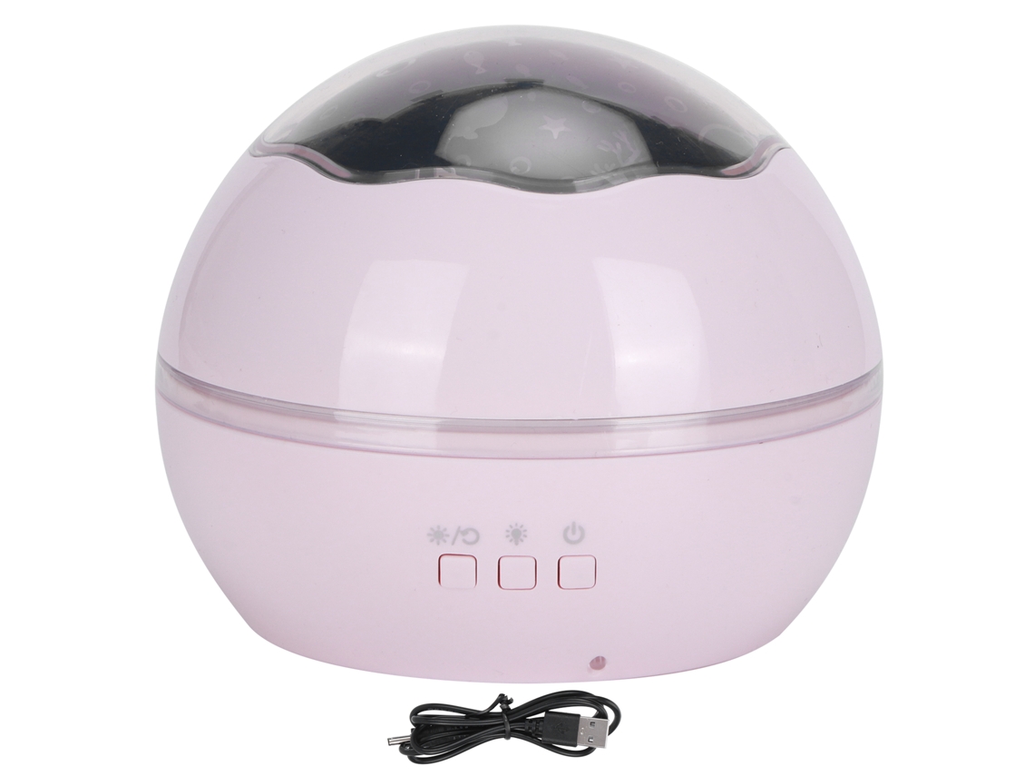 Lâmpada de Projeção Led Noturna Romântica 8 Modos de Cor Usb Bateria Decorativa Quarto Rosa | S/MARCA