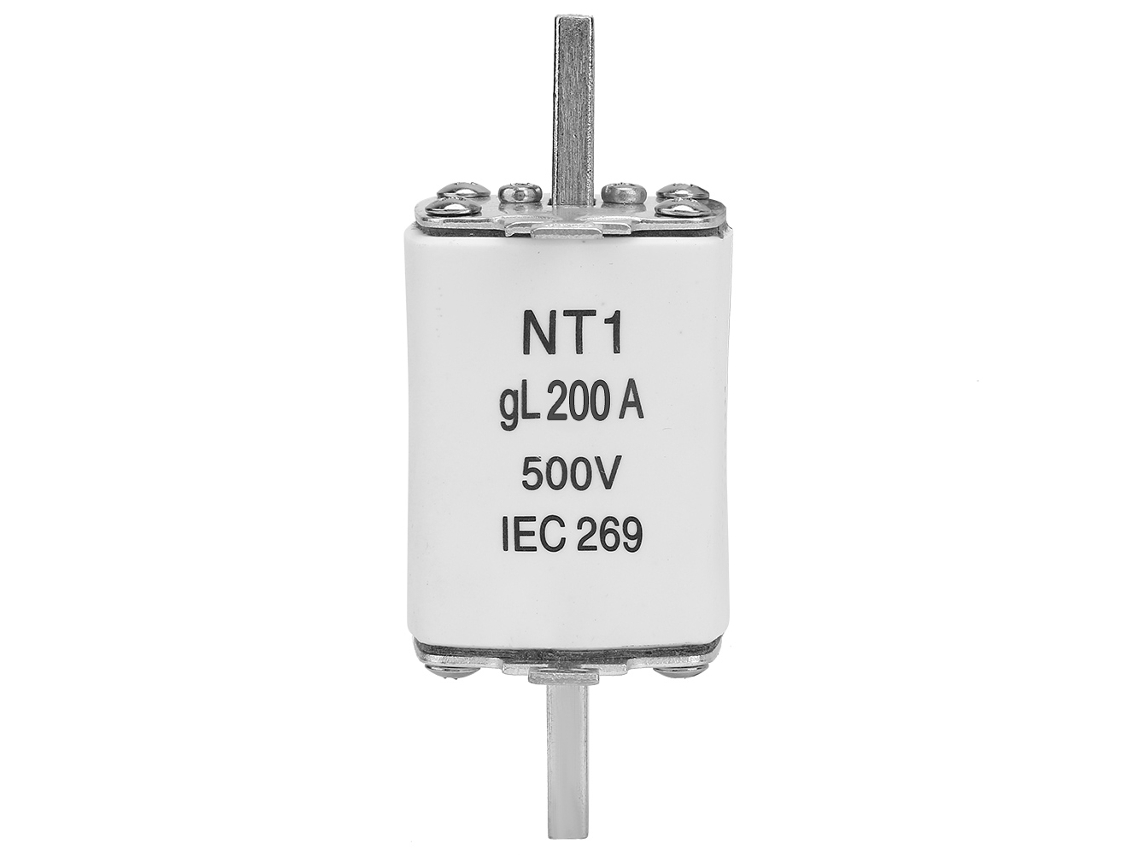 Fusível Cerâmico de Contato em Folha Nt1/rt16 1 500v 200a Fuse Link