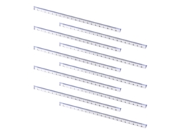 Régua Triangular Transparente De Plástico 20cm, Pacote Com 10 Peças