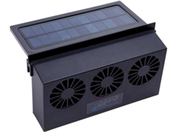 Ventilador De Exaustão Para Carro Com 3 Ventiladores E Energia Solar Preto