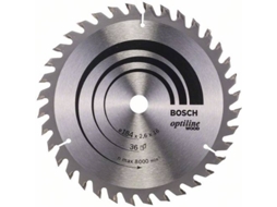 Disco de Serra Circular BOSCH Optiline Madeira 184x16x2.6 mm - 36