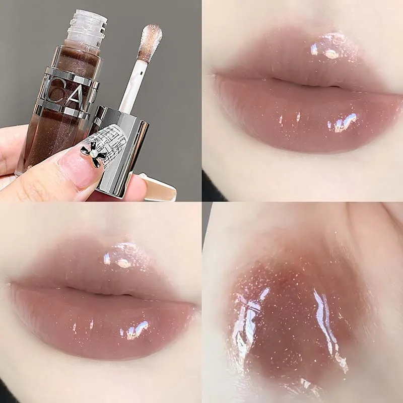 Gloss Labial Hidratante Rosa Pêssego, Com Brilho Sutil, Não Pegajoso E Com Efeito De Preenchimento.