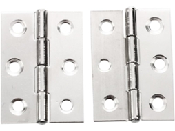 2 Dobradiças De Aço Inoxidável Polegadas 4, 4x 3, 1cm Para Portas De Armário