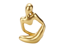 Figura Mini Resina Estilo C Zuosi Ouro 8x8x13cm