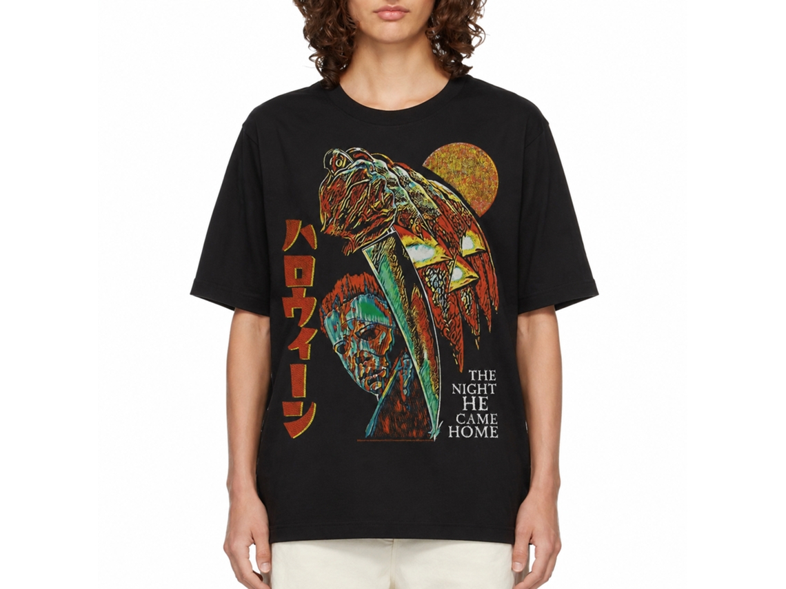 Rockinstone Halloween Movie Japan Black Adult T-shirt Size:xxl