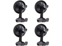Conjunto De 4 Ganchos Duplos Com Ventosa, 6,8 Cm (2,7 Polegadas),