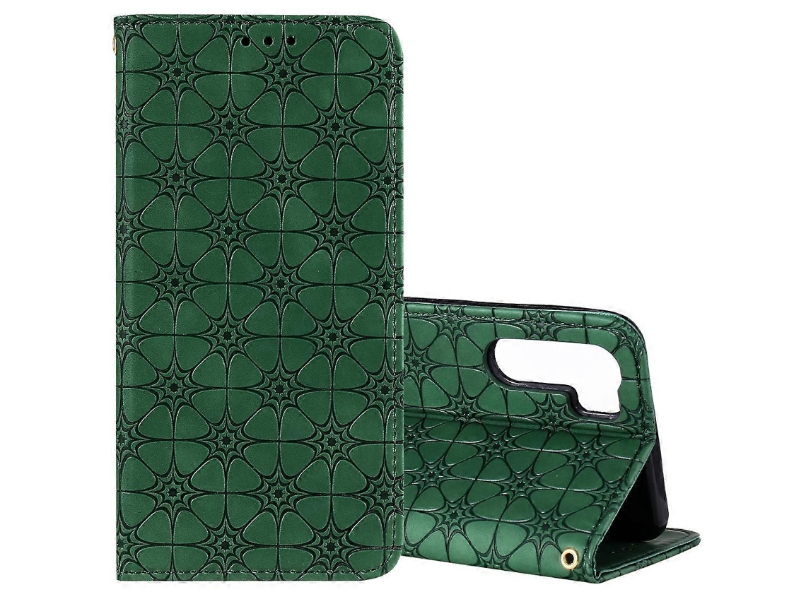 Capa De Couro Flip Horizontal Magnética Com Padrão De Relevo Lucky Flowers Para Oppo A91/f15 Com Suporte E Compartimentos Para Cartões