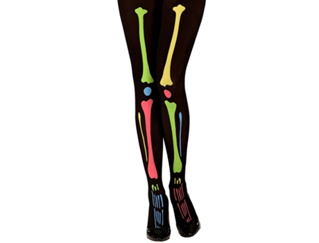 Adereço WIDMANN Meia-Calça Esqueleto Neon Cores 40 Den Para Mulheres
