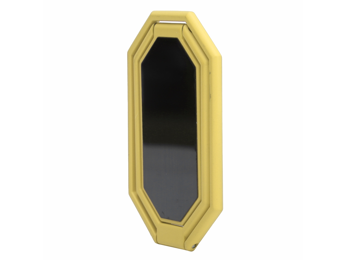 Suporte de anel para telefone com rotação 360° e suporte magnético para carro amarelo | S/MARCA