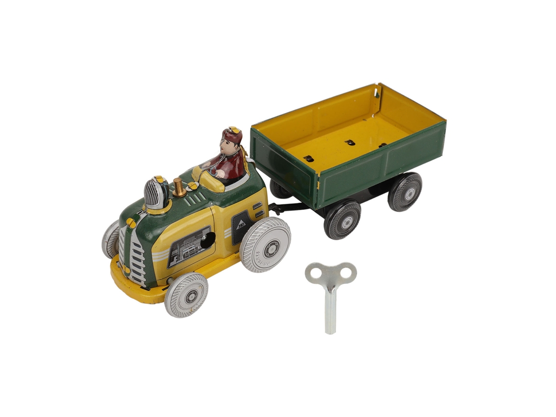 Brinquedo De Metal Com Mola Vintage Tractor Andador