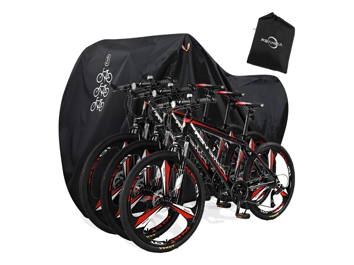 Capa Para 2 A 3 Bicicletas, Impermeável, Preta, Poliéster, ca