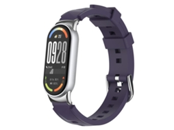 Bracelete para Xiaomi Smart Band 10/9/8 Silicone com Textura de Diamante Roxa XIAOMOYU