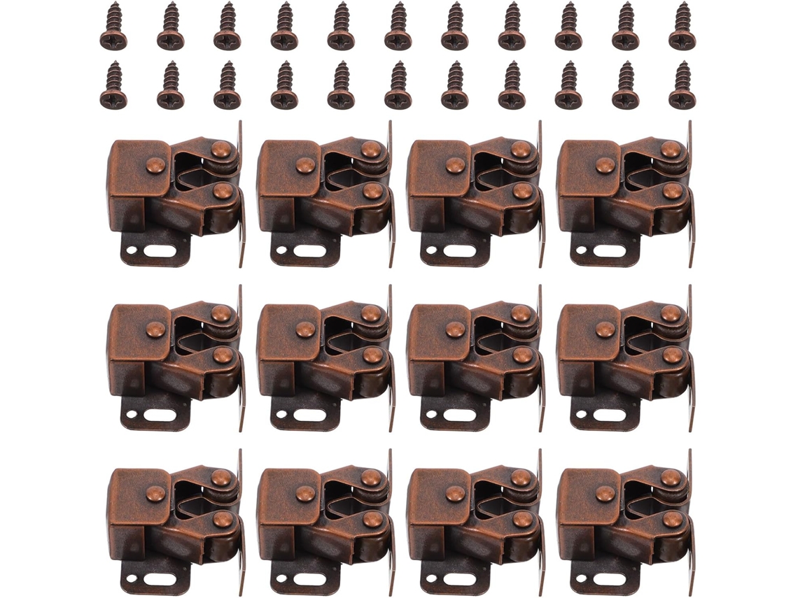 Luxshiny Conjunto De 20-fechos Porta Armário Reforçados Com Rolos Duplos Em Liga Zinco Para Cozinha E Guarda Roupa