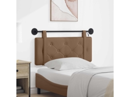 Vidaxl Cabeceira Suspensa Com Luz Led Cappuccino Couro Sintético
