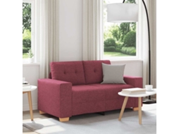 Vidaxl Sofá De Dois Lugares, Vermelho Vinho, 160x77x82 Cm, Tecido