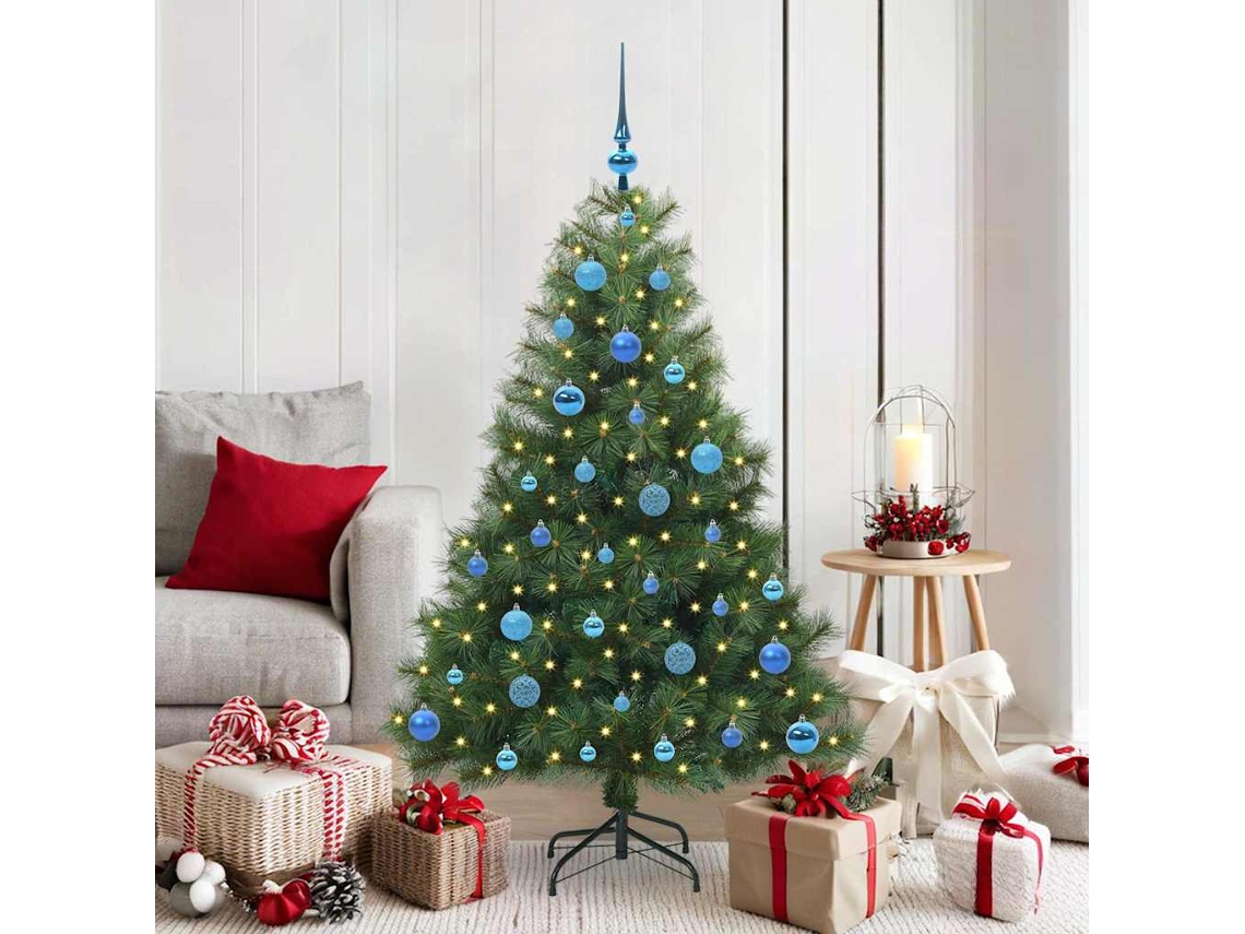 Vidaxl Árvore De Natal Artificial Com 150 Leds Verde 150 Cm Pe E Pvc