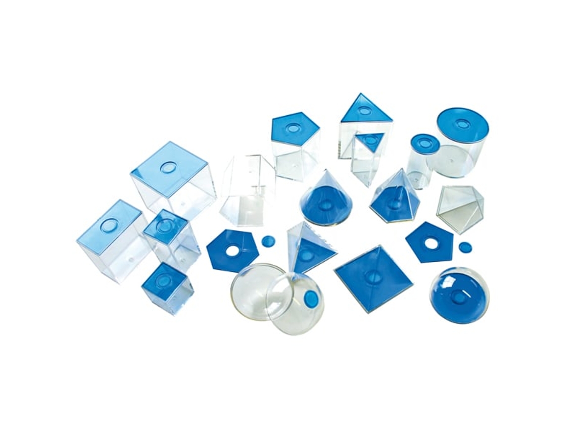 Figuras Geométricas Azuis Pequenas Brinquedo Transparente Eduplay