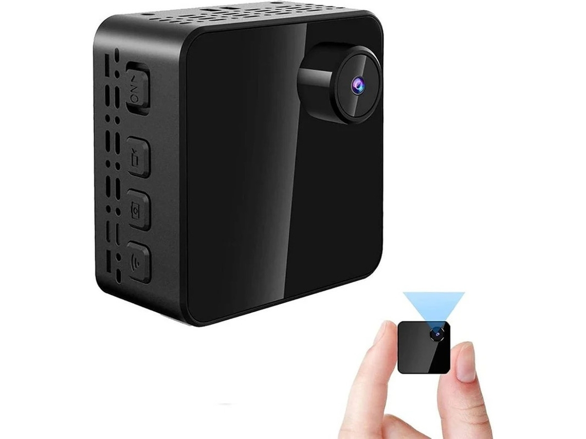 Mini Spy Camera 1080p/4k Hd Sem Fio Bebês Visão Noturna Detecção Movimento Visualização Remota Casa Preto Yizhood