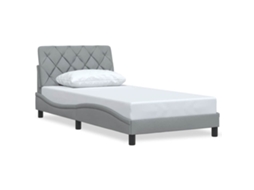 Bed Frame, Bed Frames Vidaxl Cinzeto Tecido (100 X 200 Cm)