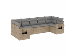 Garden Sofa Set, Garden Sofa Sets Vidaxl Bege Rattan / Vime (n/a)