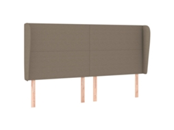 Headboard, Headboards Vidaxl Cinzento-acastanhado Tecido (203 X 23 X 118/128 Cm)
