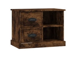 Bedside Cabinet, Bedside Cabinets Vidaxl Marrom Madeira Processada (n/a)