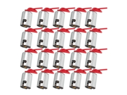 Conjunto de 20 soquetes metálicos para lanterna traseira de carro, com um único contato e base.