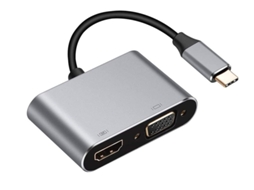 Tipo C Hub Tipo C Para 4k Hdmi/vga, 2 Em 1, Compatível Macbook Etc Branco Yizhood