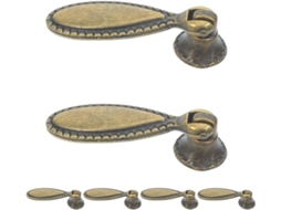 Conjunto De 6 Puxadores Vintage Em Liga Zinco Com Acabamento Resistente A Riscos Para Gavetas E Portas Fácil Instalação