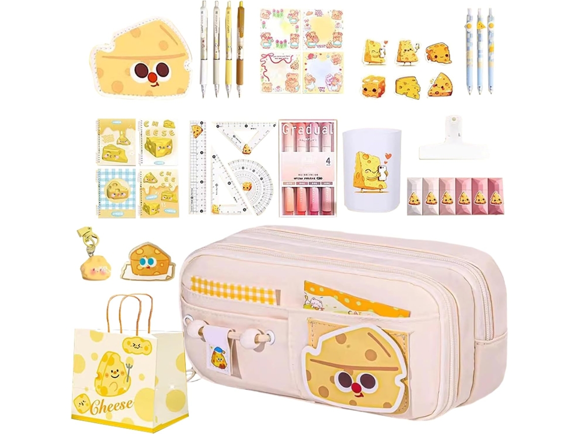 Bolsa organizadora de tecido com vários compartimentos, conjunto de estojos de grande capacidade, bolsa organizadora fofa.