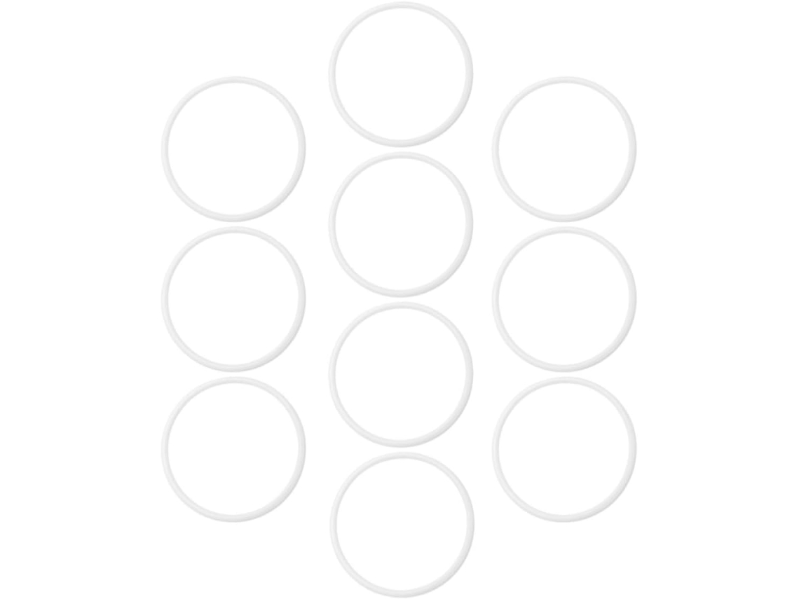 Conjunto De 10 Anéis De Plástico Branco Para Decoração De Artesanato.