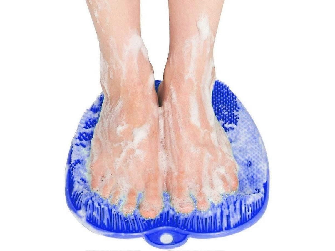 Escova Massageadora Para Os Pés, Ideal Limpeza E Higiene Dos Pés No Chuveiro. Possui Ventosas Antiderrapantes Almofadas Macias Massag