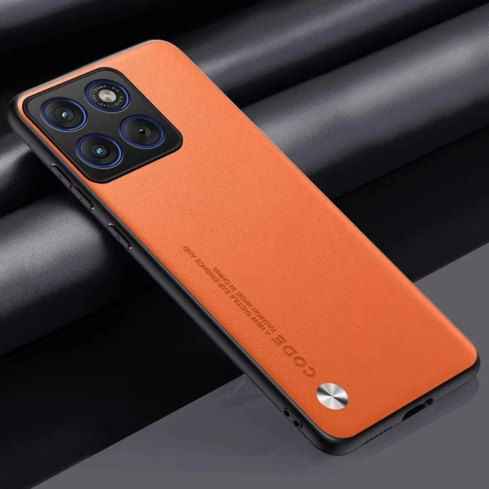 (laranja, Motorola Moto G56) Capa Protetora Luxuosa Em Couro Pu Fosco Para Motorola, Resistente A Choques E Quedas.