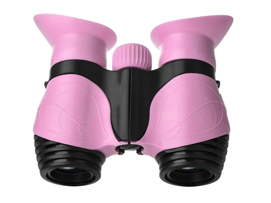 Binóculos Para Crianças 8x21 De Alta Resolução, Óptica À Prova De Choque, Mini Binóculos Dobráveis, Para Observação De Pássaros Bestvite (rosa)