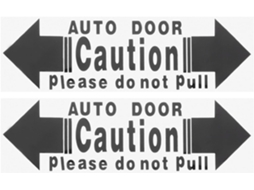 2 adesivos transparentes de aviso automático para portas de carro