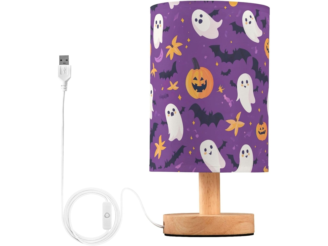 Abajur De Cabeceira Kawaii Ghosts Com Porta Usb, Sem Necessidade De Lâmpada, Luz Led Quente Para Quarto, Sala De Estar