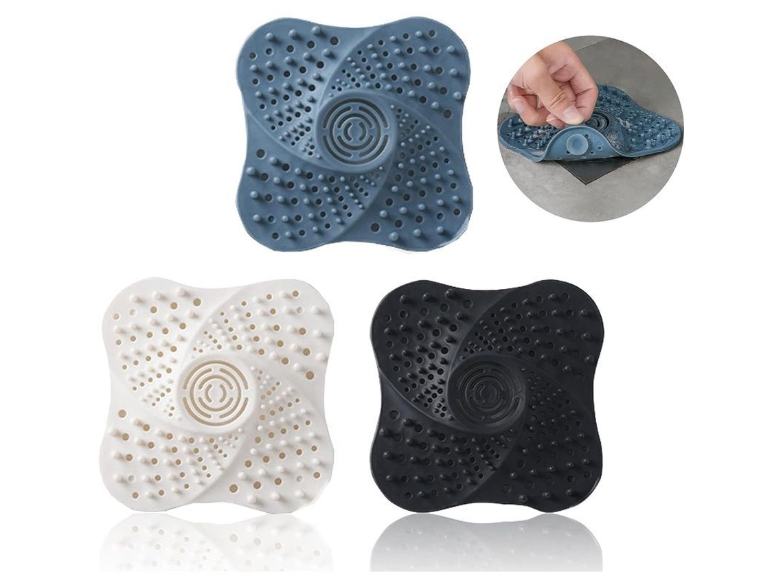 Tapa De Desagüe De Silicona, Capturador De Pelo Para Regadera/bañera, 3 Unidades Hqq