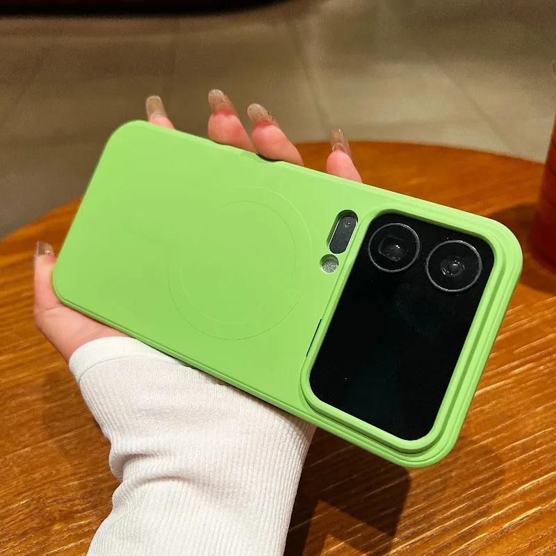 Capa Magnética De Silicone Líquido (verde Escuro) Para Xiaomi 13 Pro, Resistente A Impactos E Ultrafina.