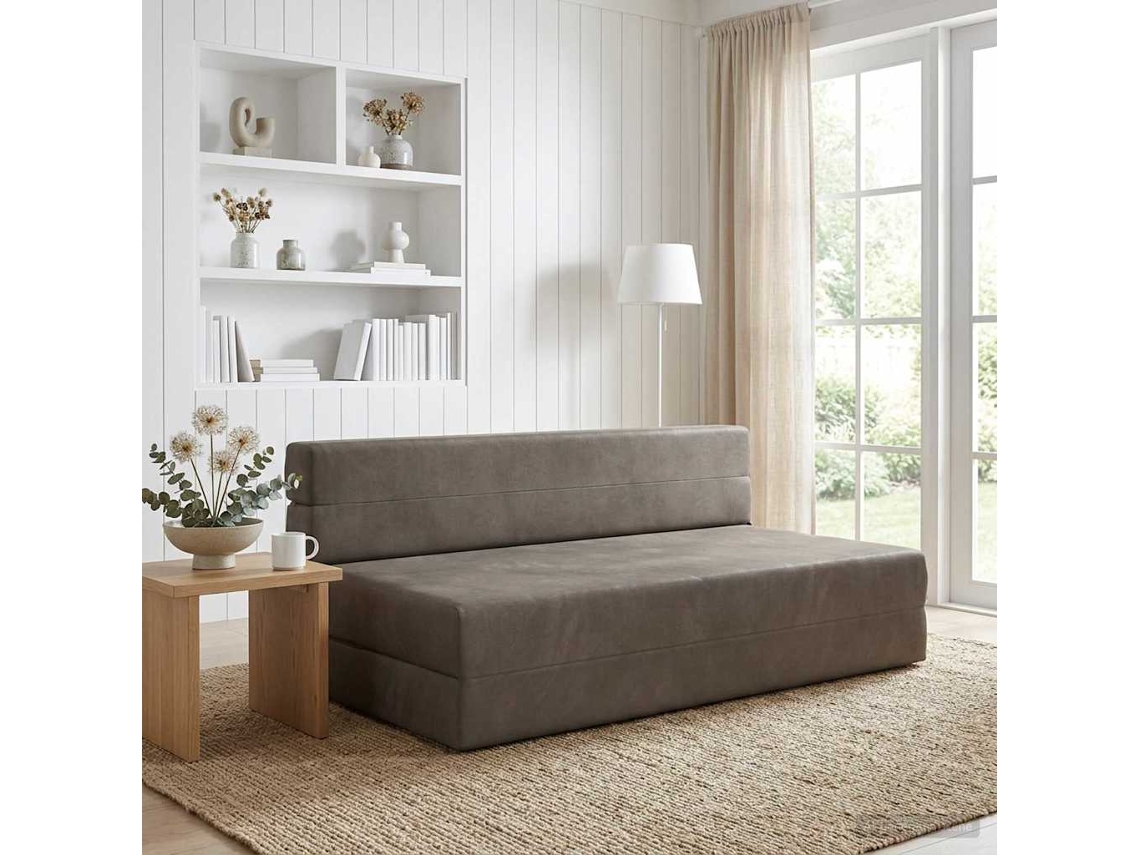 Vidaxl Sofá Cama Dobrável Cinzento-claro 152 X 86,5 X 60 Cm Tecido