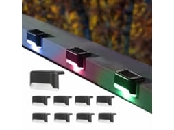 Kit com 8 peças de reposição para luminária solar preta sem fio AQUAFORGE