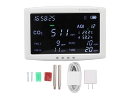 Laxiscreed Detectores De Co2 Com Tela De Grande Tamanho E Monitor Portátil De Temperatura E Umidade