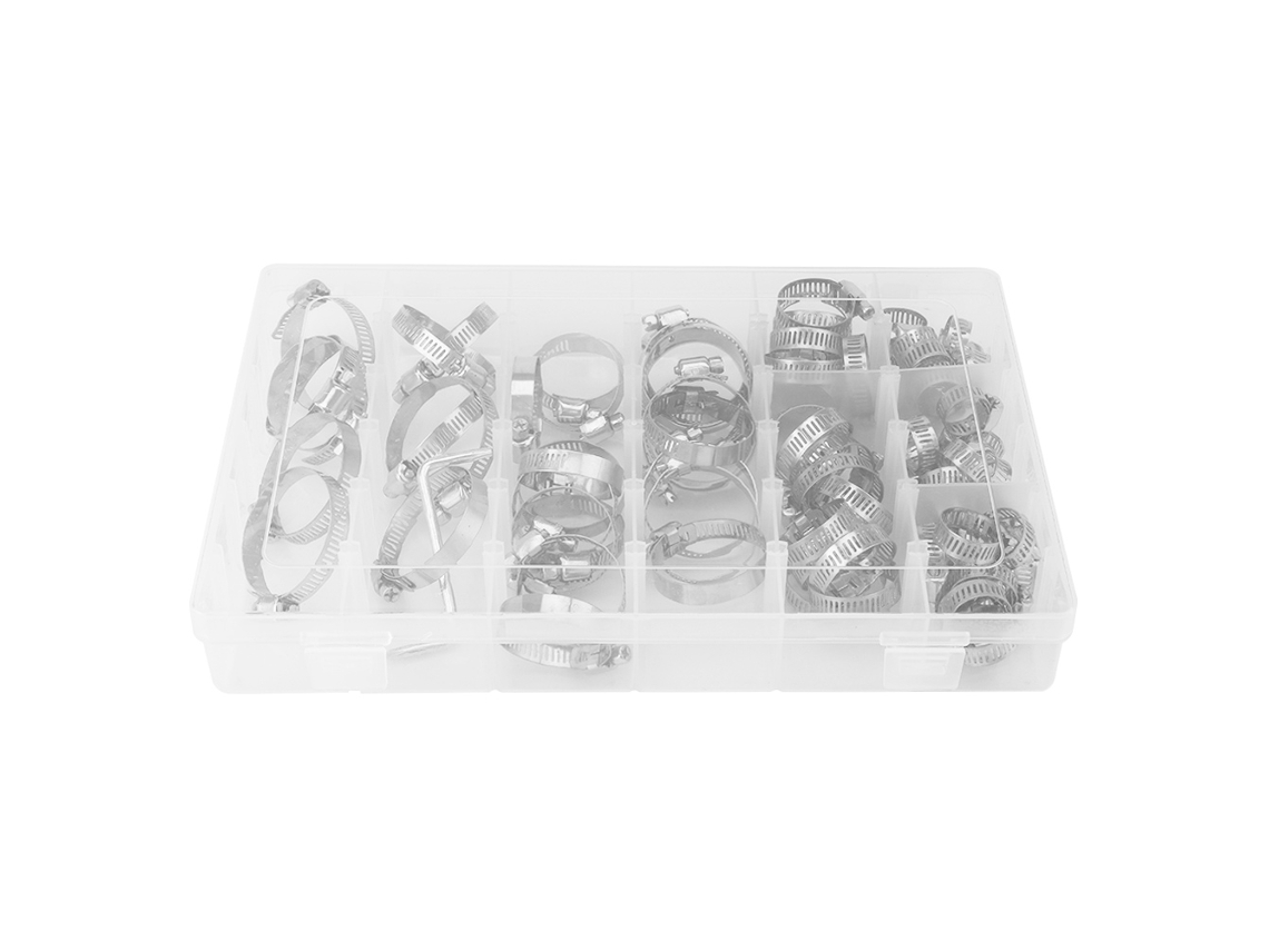 Conjunto de 80 abraçadeiras de aço inoxidável com mini chave de fenda multifuncional