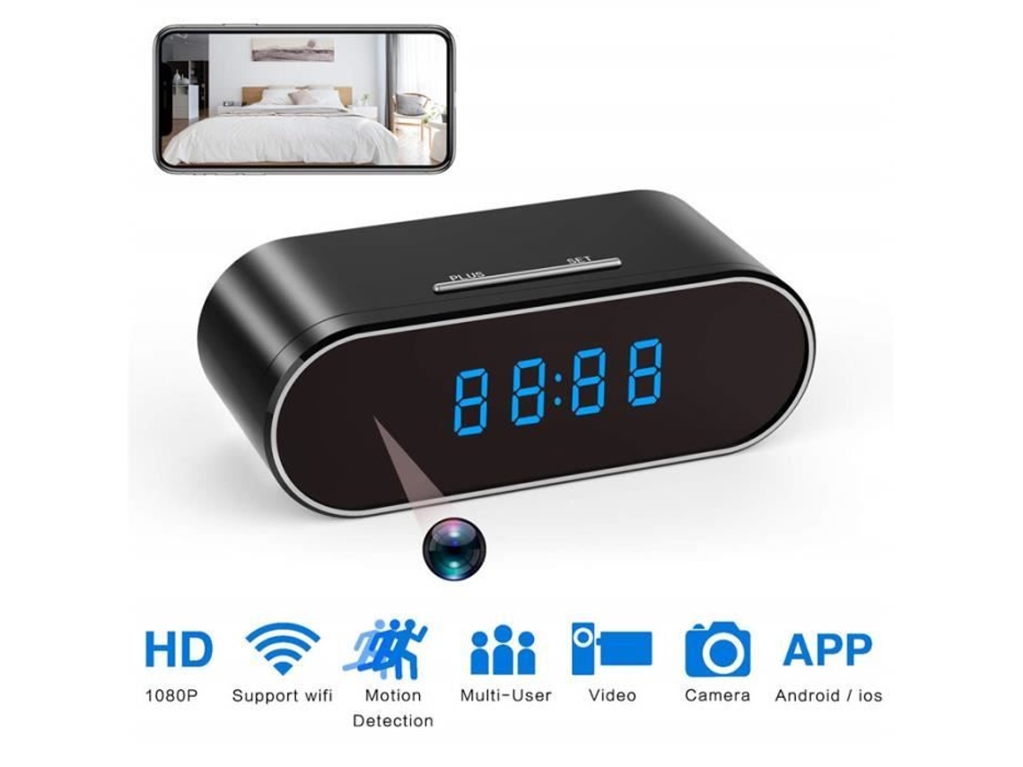 Câmera em miniatura, câmera espiã Mini HD 1080P Wifi, dispositivo de segurança sem fio, com visão noturna e - Padrão Adicionar 32G TF AUCUNE